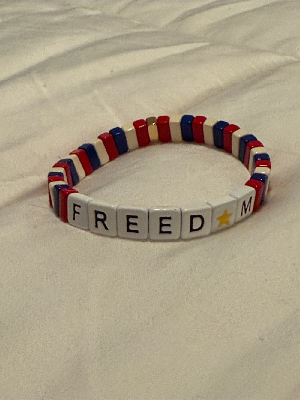 La Lumiere NY 'FREEDOM' Tile Bracelet - Red, White & Blue